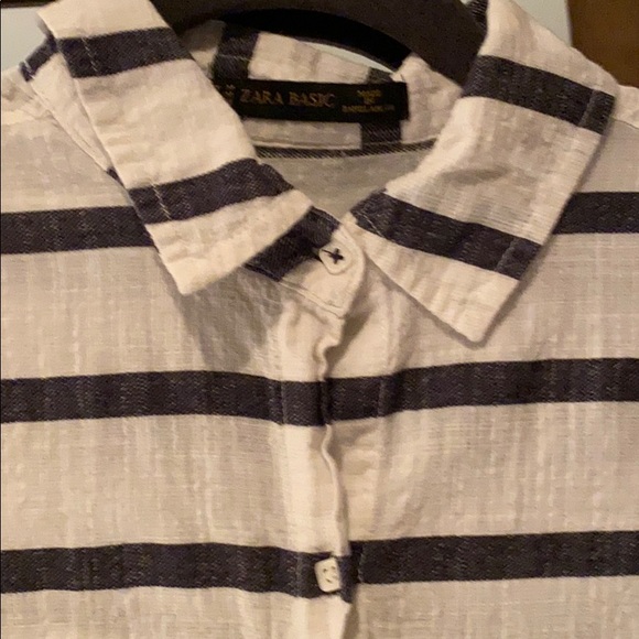 Zara Cotton button down striped shirt - Picture 2 of 5